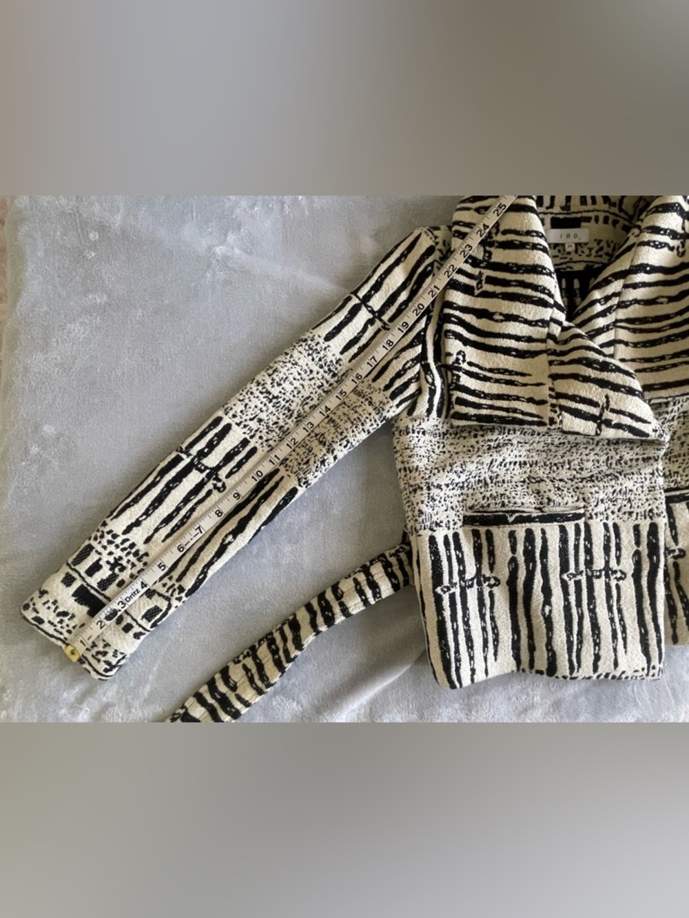 IRO Paris Aska Wrap Jacket Belted Textured Knit EU 34 - Picture 7 of 11